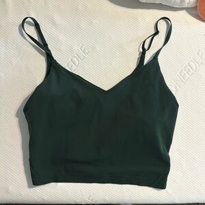Lululemon align cropped cami tank light support in legacy green